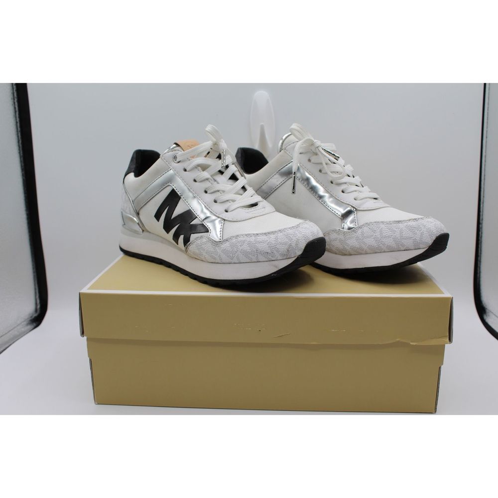 Michael Kors Maddy Two-Tone Logo Trainer - Picture 1 of 12